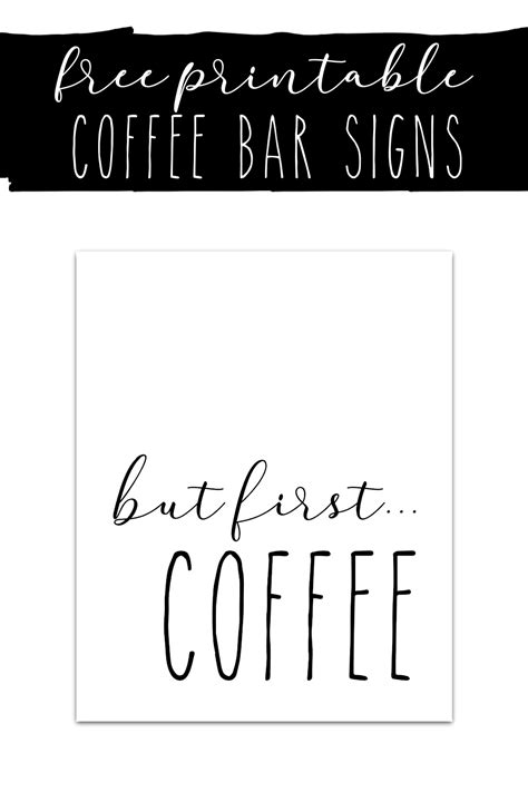 Free Printable Coffee Bar Signs - Extreme Couponing Mom