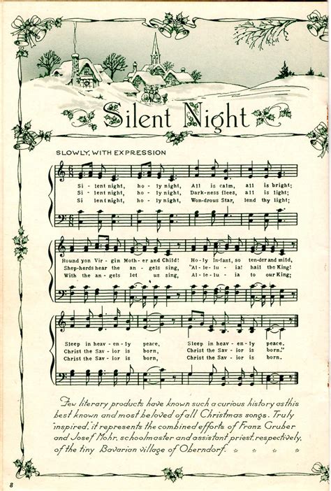 Silent Night Lyrics Printable - Printable Word Searches