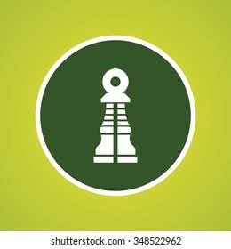 Pawn Chess Icon Trendy Round Circle Stock Vector (Royalty Free) 1585147498