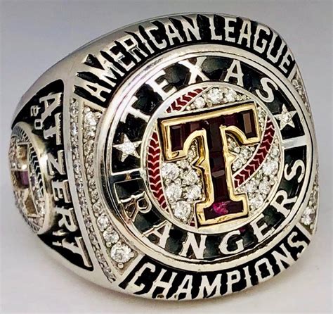 Lot Detail - Texas Rangers 2011 World Series American League Champions 10K Gold & Diamond Ring