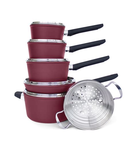 PADERNO Classic Cookware Set, Non-Stick, Maroon, 11-pc | Canadian Tire