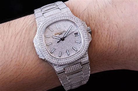 Patek Philippe Nautilus 5719/1G SS Full Diamond PF 1:1 Best Edition on ...