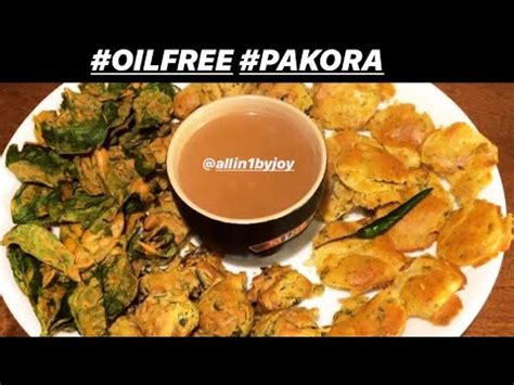 3 different types of pakoda / bhajiya / Air fryer recipe /Oil free bhajiya recipe /Healthy ...