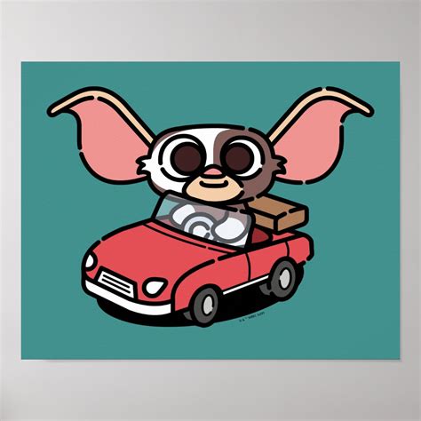 Gizmo | Cute Comic Driver Poster | Zazzle