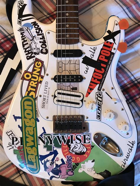 Sticker Strat Replica I’ve been working on for the last few months. : r/TomDelongeGuitars