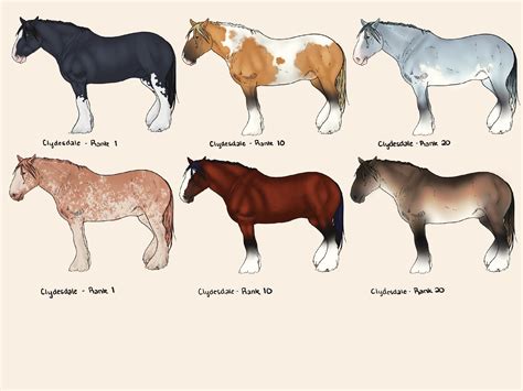 I made some coat color options for Clydesdales. Because we need Clydesdales. : r/RedDeadOnline