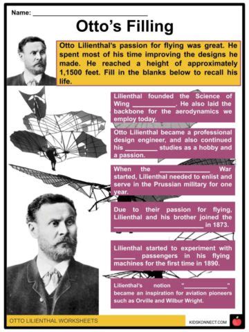 Otto Lilienthal Facts, Worksheets, Biography & Flight Experiments For Kids