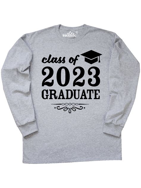 INKtastic - Class of 2023 Graduate with Graduation Cap Long Sleeve T ...