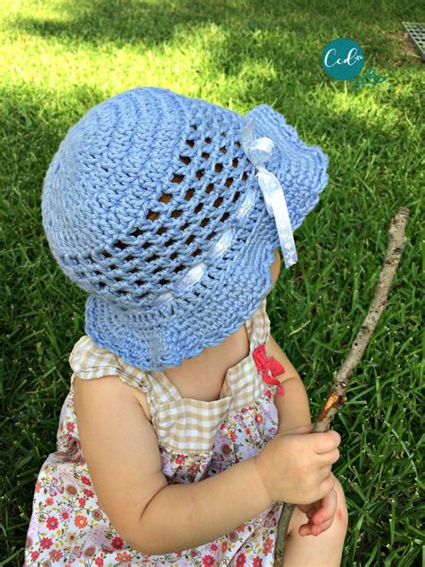 Easy Crochet Toddler Sun Hat Pattern + Photo Tutorial | Crochet toddler, Crochet baby hats ...