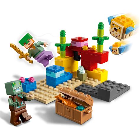 LEGO Minecraft - Reciful de corali 21164, 92 piese - eMAG.ro