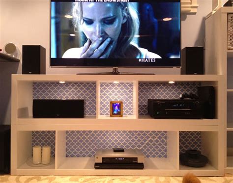 Sarah’s Simple Yet Stylish IKEA Hack ‘n Stack TV Stand | Ikea tv stand, Ikea tv, Tv stand designs