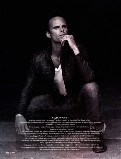 Walton Goggins, an amazing actor. Loved him in Justified and his spectacular cameo in Sons of ...