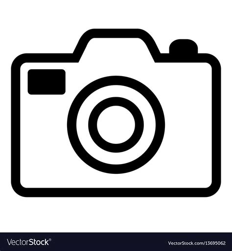 Black camera icon on white background eps Vector Image