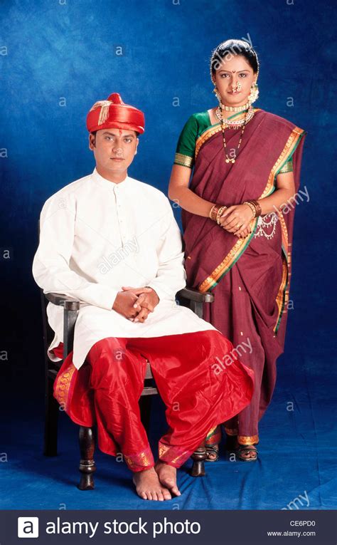 Indian Maharashtrian traditional dress groom sitting on chair and Stock Photo: 43175244 - Alamy