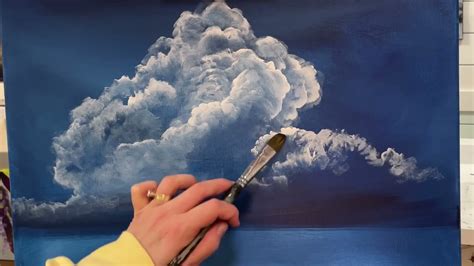 HOW TO PAINT CLOUDS ☁️ 3 easy steps in Acrylic #acrylic #painting # ...