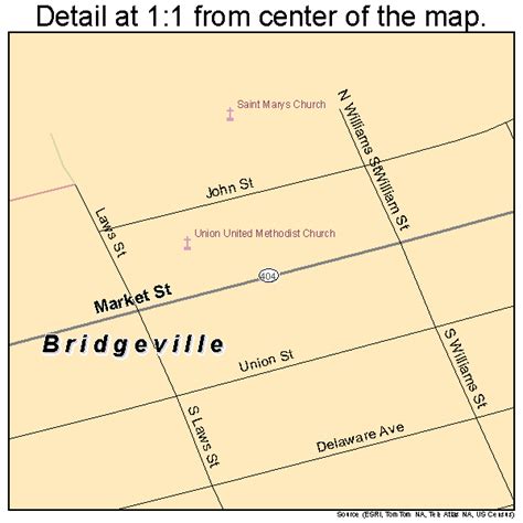 Bridgeville Delaware Street Map 1008680