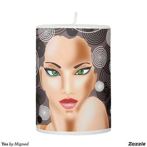 Yes Pillar Candle | Zazzle.com | Pillar candles, Custom candles ...