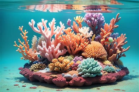 Premium AI Image | Beautiful colorful coral is the underwater world ...