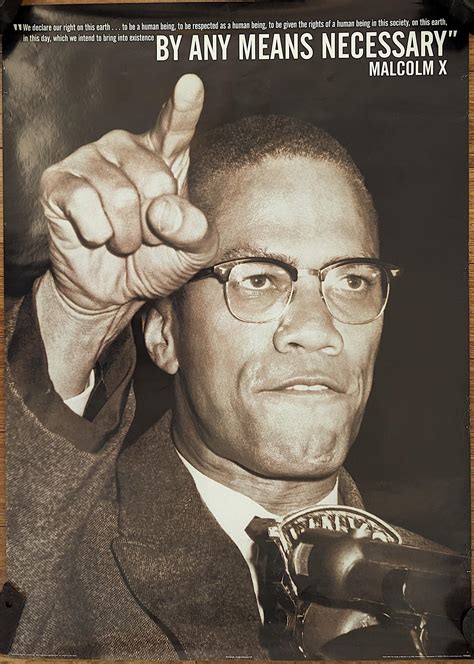 Lot - Vintage Poster MALCOLM X By Any Means Necessary