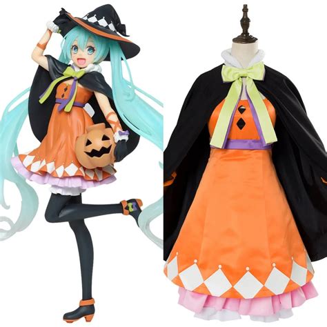 Vocaloid Hatsune Miku Cosplay Costume Halloween Version Carnival ...