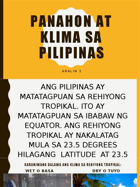 Panahon at Klima Sa Pilipinas | PDF