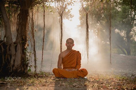 the monks meditate forest. #bangkok #thailand | Monk meditation, Poster background design ...
