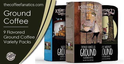 9 Flavored Ground Coffee Variety Packs: A Sampler of Delicious Flavours