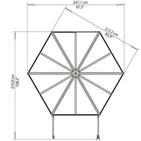 OASIS HEXAGONAL GREENHOUSE 2.5m