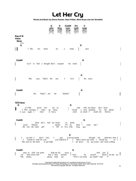 Let Her Cry by Hootie & The Blowfish - Really Easy Guitar - Guitar Instructor