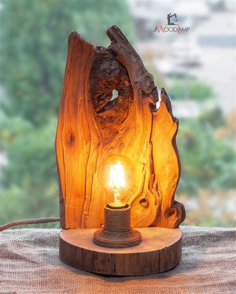 Wooden Hanging Light Wood Pendant Lamp Wooden Lighting - Etsy | Driftwood lamp, Rustic lamps ...