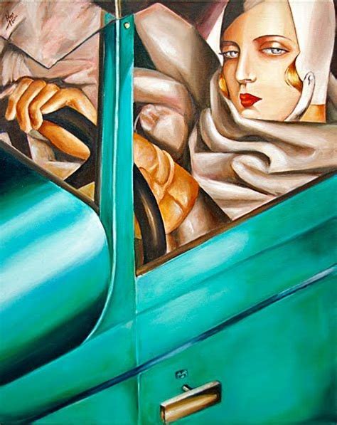 Tamara in a green bugatti 1929 tamara de lempicka self portrait high ...