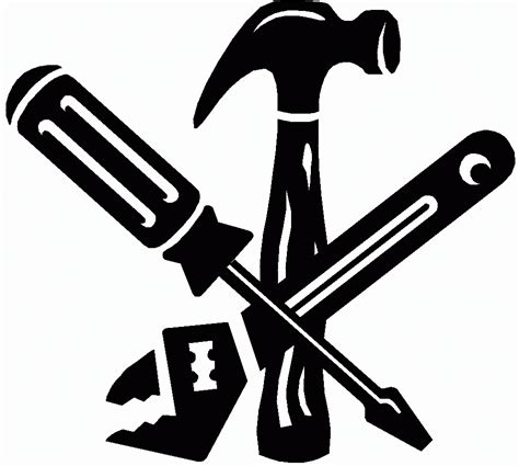 #WoodworkingToolsClipart | Clipart black and white, Clip art, Black and ...