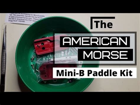 Morse Code Paddle Kit Build – American Morse Mini-B Miniature Single ...