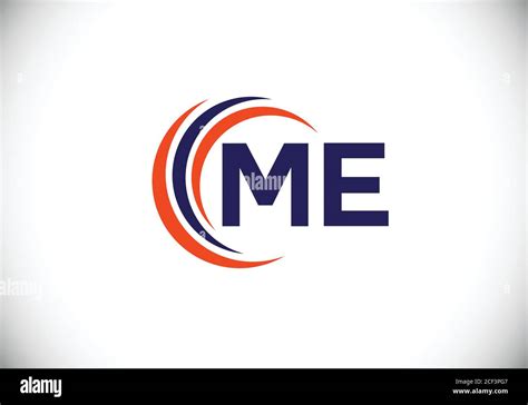 M E letter sign symbol. Initial Letter M E Logo Design Vector Template ...