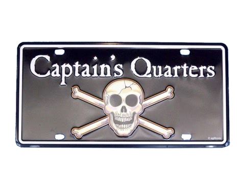 Buy Captains Quarters License Plate 9in - Nautical Decor