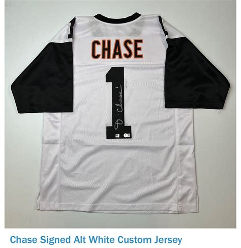 Jamar Chase autographed Cincinatti Bengals Custom white & black jersey ...