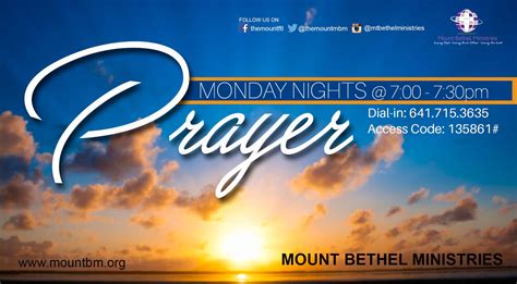 Monday Night Prayer | Mount Bethel Ministries