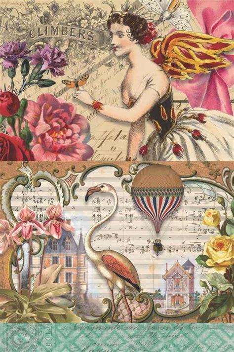 7 Free Creative Collage Sheet Printables For Decoupage Tissue Paper | Decoupage paper free ...