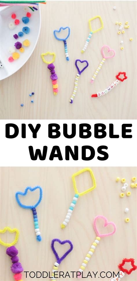 DIY Bubble Wands - Toddler at Play | Kindergeburtstag, Kinder, Basteln