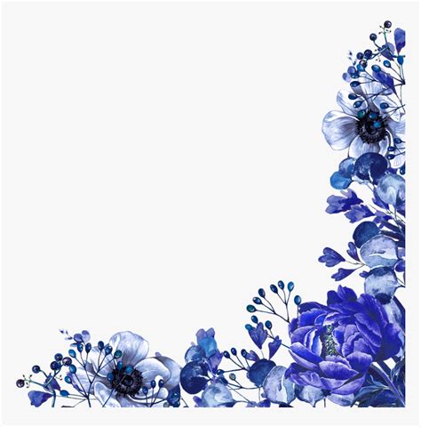 Blue Flower Corner | Watercolor flower background, Flower art images, Flower background wallpaper