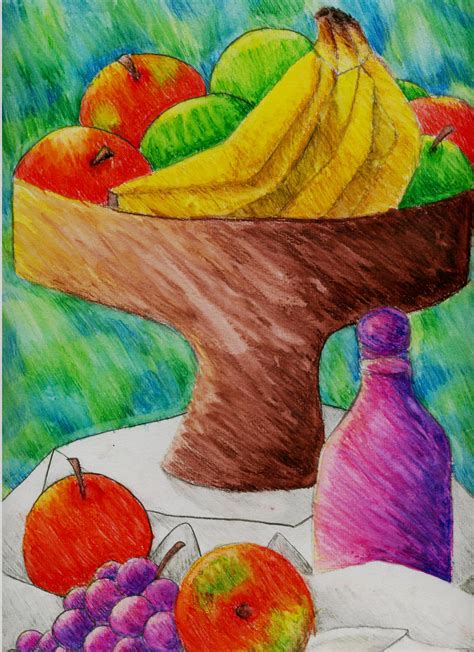 Fruit bowl still life - proto cubist by Purpledragongirl on DeviantArt