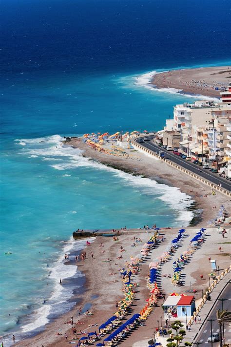 Panorama view of Rhodes town beach | Visiting greece, Greece travel, Rhodes beaches