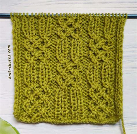 Free Knitting Patterns - Braided Cable Knitting Stitch Pattern