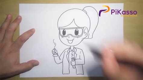 Scientist Easy Drawing Tutorial - YouTube