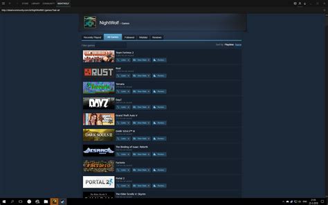 On the games section of my steam profile, these two games are ...