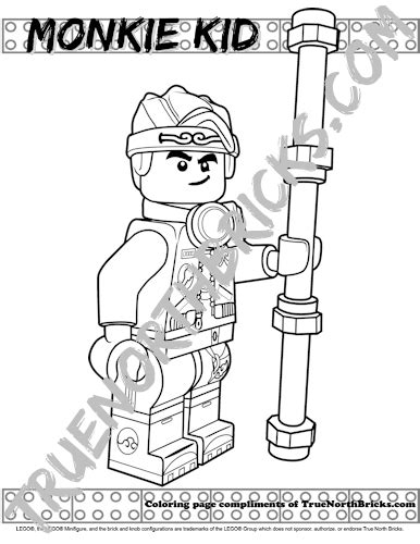 Monkie Kid Coloring Page - Free for a limited time from True North Bricks