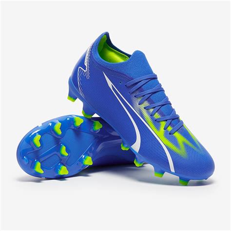 Puma Womens Ultra Match FG/AG - Ultra Blue/Puma White/Pro Green - Mens Boots | Pro:Direct Soccer