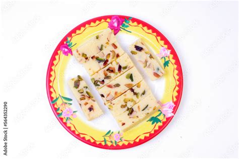 Milk powder barfi also known as Mava burfi, white Khoya burfi or Barfee ...