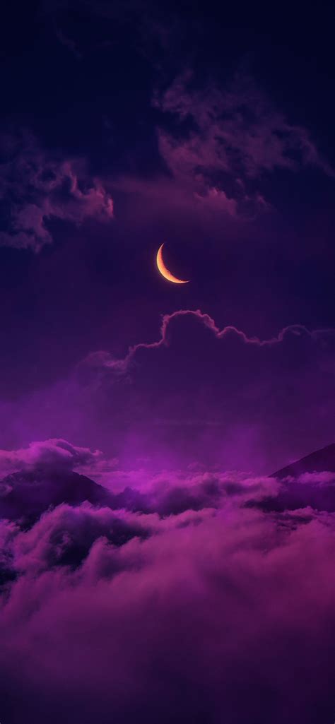 Purple moon 2 : r/iphonewallpapers