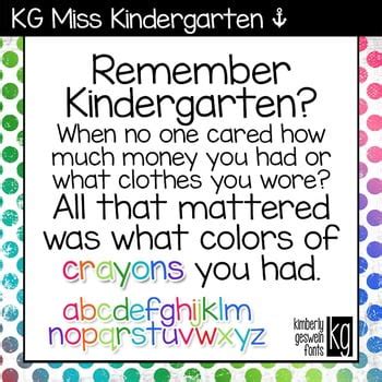 KG Miss Kindergarten Font Free Download - fontforlife.com